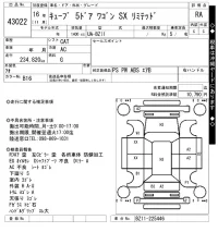 Nissan CUBE лот № 43022 оценка RA  с аукциона в Японии 10