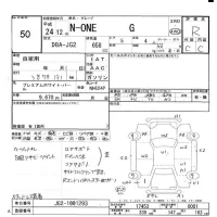 Honda N ONE лот № 50 оценка R  с аукциона в Японии 6