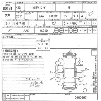 Mitsubishi I-MIEV лот № 80181 оценка 3.5  с аукциона в Японии 10