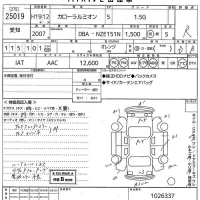 Toyota COROLLA RUMION лот № 25019 оценка R  с аукциона в Японии 10