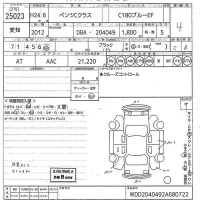 Mercedes-Benz C CLASS лот № 25023 оценка 4  с аукциона в Японии 10