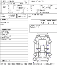 Honda N ONE лот № 3037 оценка 4  с аукциона в Японии 5