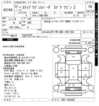 Honda STEP WAGON лот № 43184 оценка RA  с аукциона в Японии 10