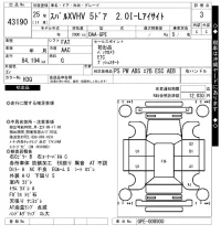 Subaru XV лот № 43190 оценка 3  с аукциона в Японии 10