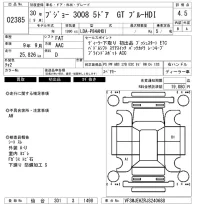 Peugeot 3008 лот № 2385 оценка 4.5  с аукциона в Японии 6