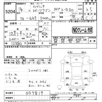 Subaru IMPREZA  с аукциона в Японии