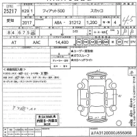 Fiat 500 лот № 25217 оценка 4.5  с аукциона в Японии 10