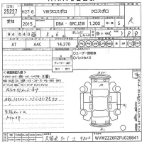 Volkswagen CROSS POLO лот № 25227 оценка R  с аукциона в Японии 10