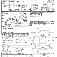 Honda N ONE лот № 3635 оценка 3.5  с аукциона в Японии 7