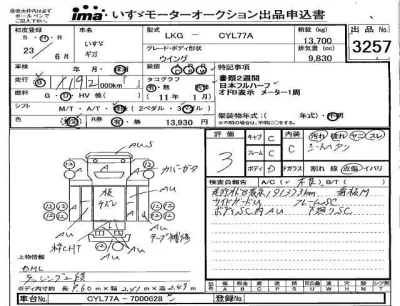Isuzu TRUCK  с аукциона в Японии