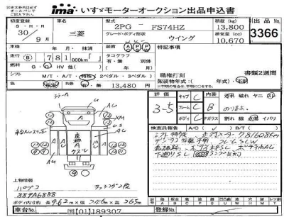 Mitsubishi FUSO TRUCK  с аукциона в Японии