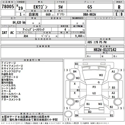 Mitsubishi EK WAGON  с аукциона в Японии