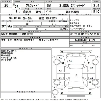 Toyota ALPHARD  с аукциона в Японии
