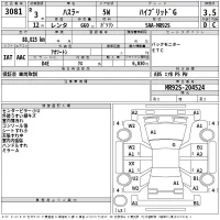 Suzuki HUSTLER лот № 3081 оценка 3.5  с аукциона в Японии 2