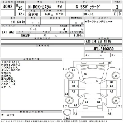 Honda N BOX PLUS  с аукциона в Японии