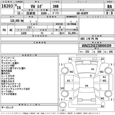 Volkswagen RUPO  с аукциона в Японии