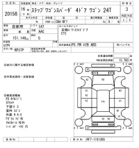 Honda STEP WAGON лот № 20158 оценка 3  с аукциона в Японии 4