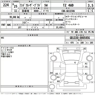 Toyota LAND CRUISER PRADO  с аукциона в Японии