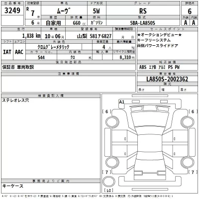 Daihatsu MOVE  с аукциона в Японии