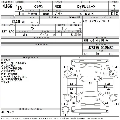 Toyota CROWN  с аукциона в Японии