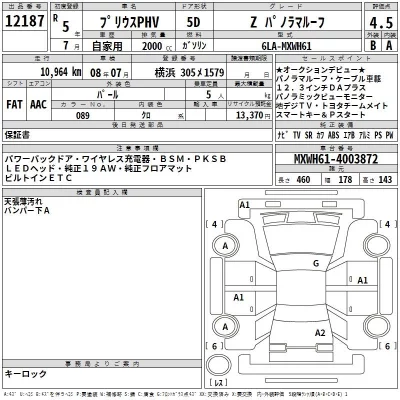 Toyota PRIUS  с аукциона в Японии