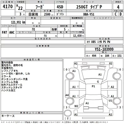 Nissan FUGA  с аукциона в Японии