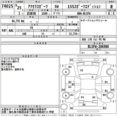 Mazda AXELA  с аукциона в Японии