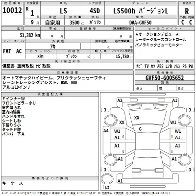 Lexus LS  с аукциона в Японии