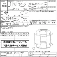 Toyota COROLLA лот № 1006 оценка   с аукциона в Японии 2