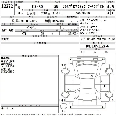Mazda CX-30  с аукциона в Японии