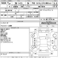 Volkswagen SHARAN лот № 5028 оценка RA  с аукциона в Японии 2