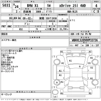 BMW X1 лот № 5031 оценка 4  с аукциона в Японии 2