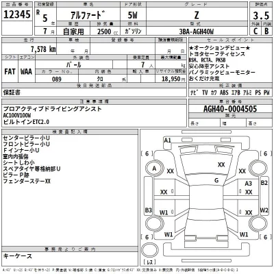 Toyota ALPHARD  с аукциона в Японии