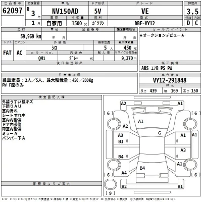 Nissan AD  с аукциона в Японии