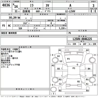 Daihatsu MIRA  с аукциона в Японии
