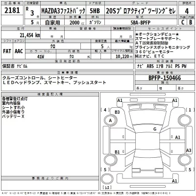 Mazda MAZDA3  с аукциона в Японии