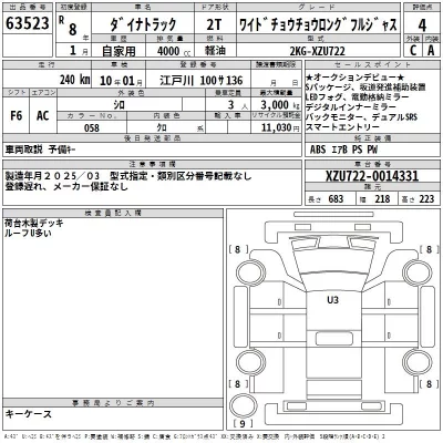Toyota DYNA  с аукциона в Японии