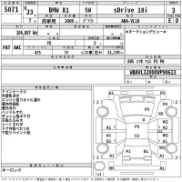 BMW X1 лот № 5071 оценка 3  с аукциона в Японии 2