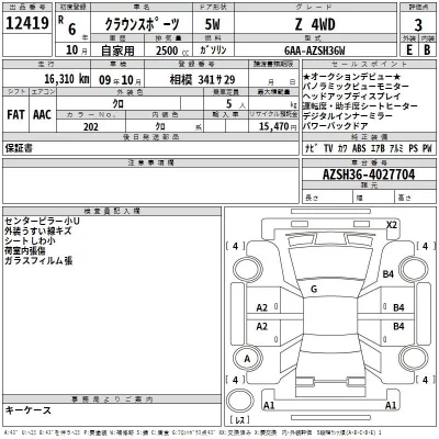 Toyota CROWN SPORT  с аукциона в Японии