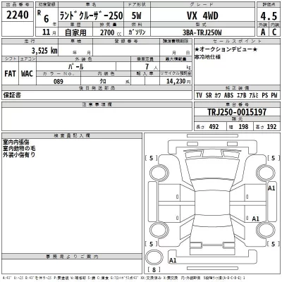 Toyota LAND CRUISER  с аукциона в Японии