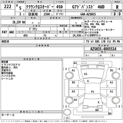 Toyota CROWN CROSSOVER  с аукциона в Японии