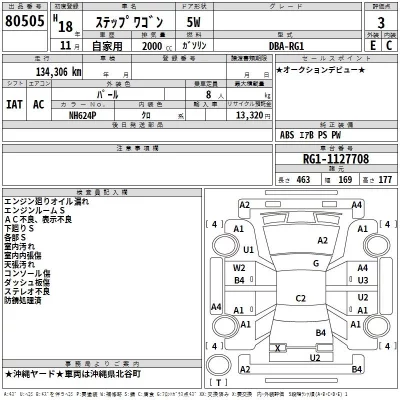 Honda STEP WAGON  с аукциона в Японии