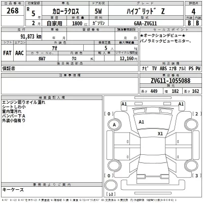 Toyota COROLLA CROSS  с аукциона в Японии