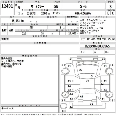 Toyota VOXY  с аукциона в Японии