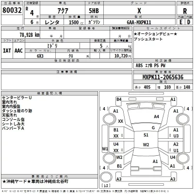 Toyota AQUA  с аукциона в Японии