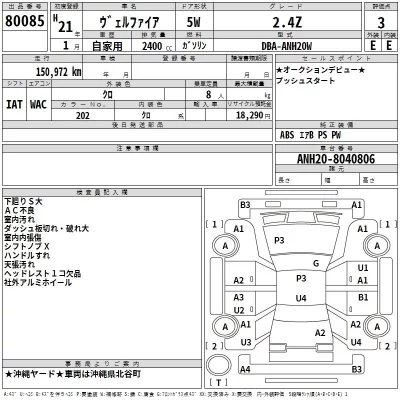 Toyota VELLFIRE  с аукциона в Японии