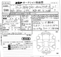 BMW 5-Series лот № 596 оценка 4.5  с аукциона в Японии 5
