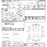 Subaru PLEO лот № 3036 оценка R  с аукциона в Японии 10