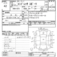 Subaru IMPREZA лот № 42 оценка 3.5  с аукциона в Японии 10