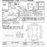 Honda WR-V лот № 167 оценка R  с аукциона в Японии 10